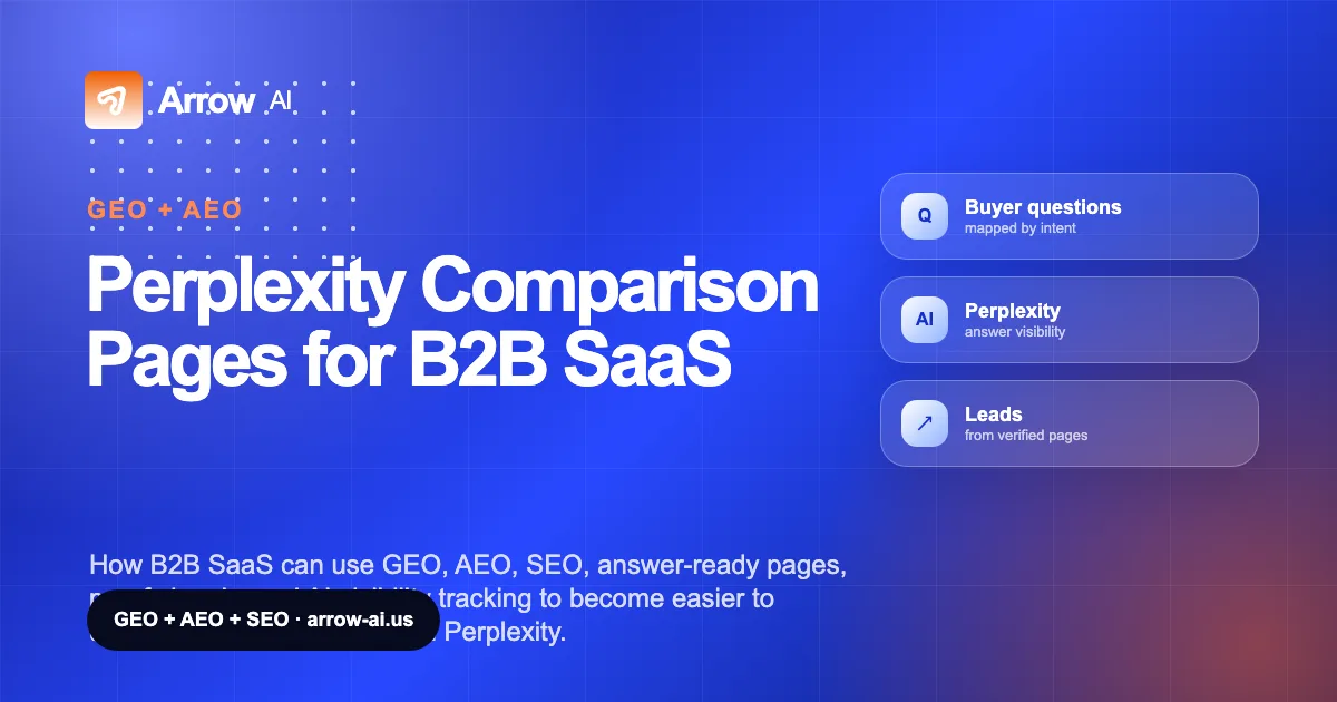 Perplexity Comparison Pages for B2B SaaS Arrow AI GEO and AEO cover